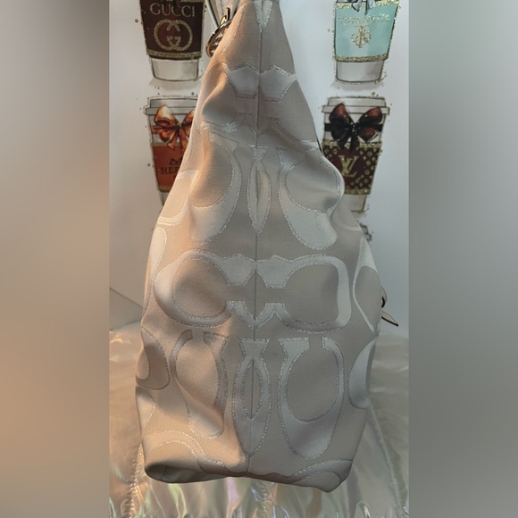 Like New Coach Poppy Metallica Glam Tote - Picture 6 of 8